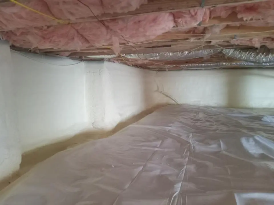 Crawl space encapsulation with closed-cell spray foam for Spray Foam Roofing in Wheaton